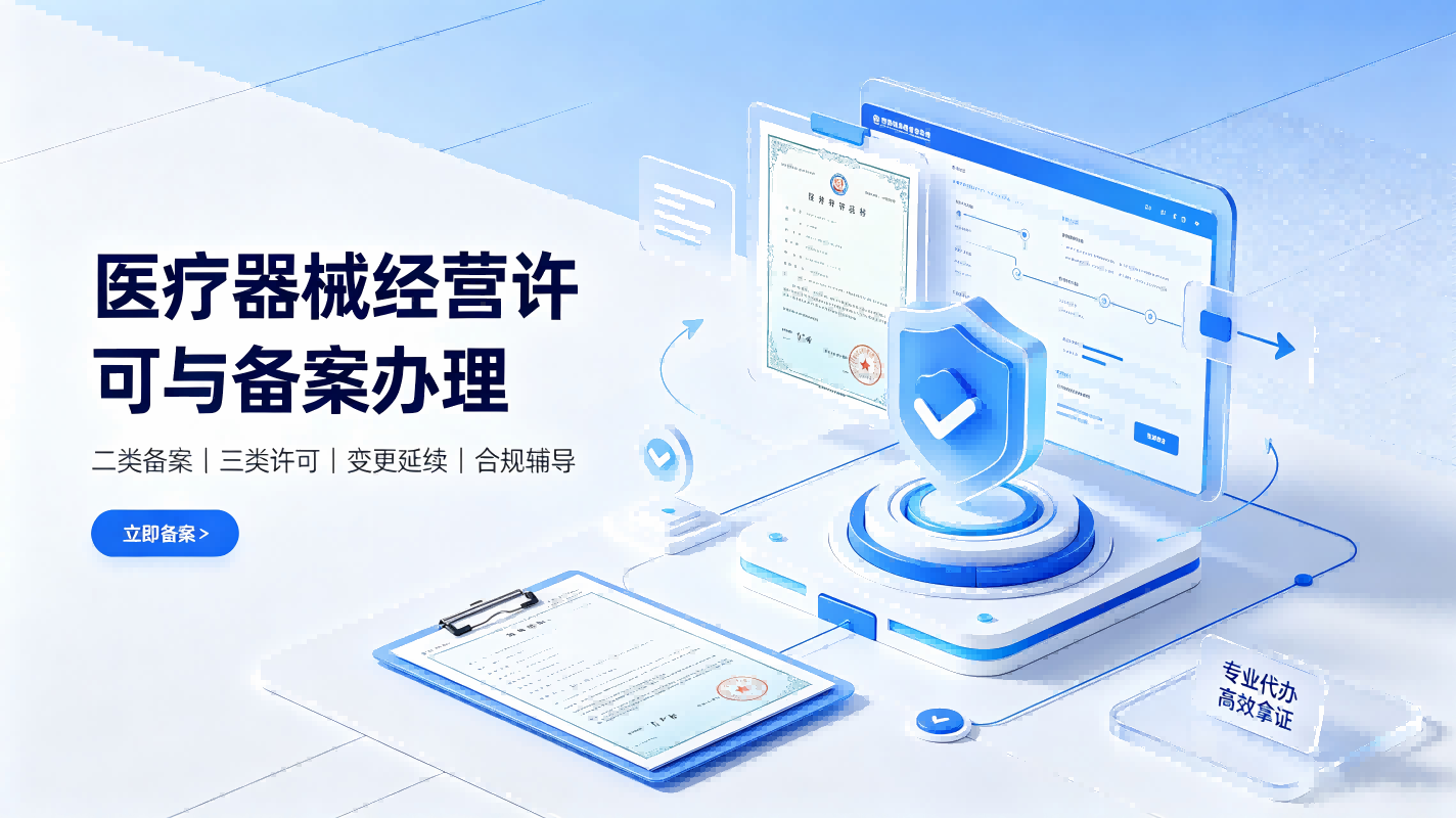 医疗器械经营许可、经营备案、网络销售备案办理